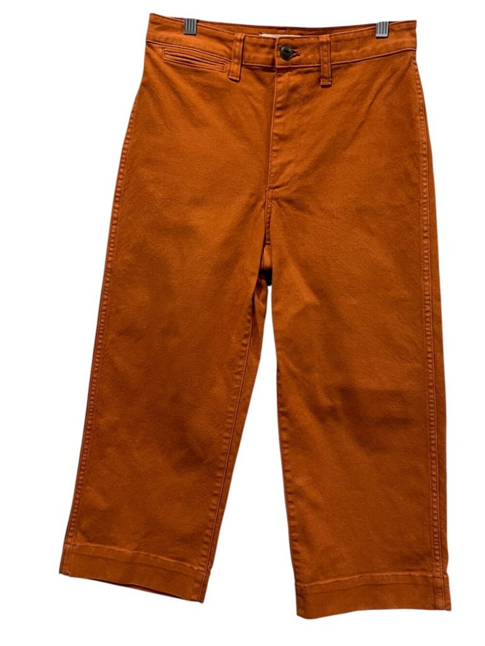 Madewell Slim Emmett Wide-Leg Cropped Pants, Burnt Orange, 27P